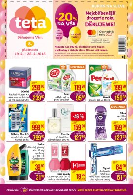 akční leták Teta drogerie 19.4.2018-28.4.2018