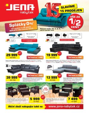 akční leták Jena nábytek 23.4.2018-6.5.2018