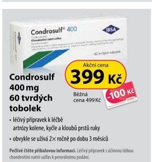 Tablety k léčbě artrózy Condrosulf 400 IBSA