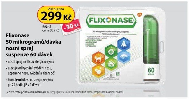 Nosní sprej při alergiích Flixonase