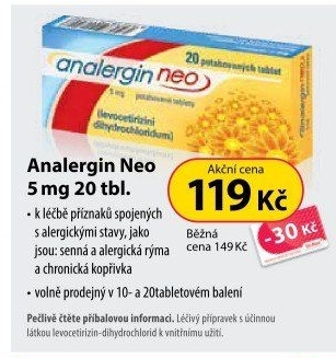Tablety proti alergii Neo Analergin