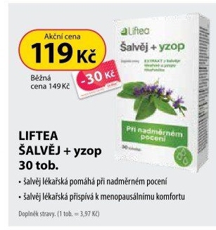 Doplněk stravy šalvěj Liftea