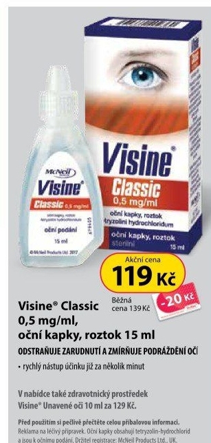 Kapky oční Classic Visine