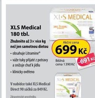 Doplněk stravy tablety na hubnutí XL S Medical Direct
