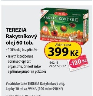 Doplněk stravy Rakytníkový olejTerezia Company
