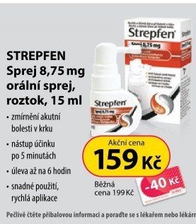 Sprej proti bolesti v krku Strepfen