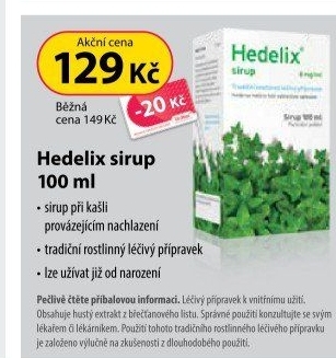 Sirup proti kašli Hedelix