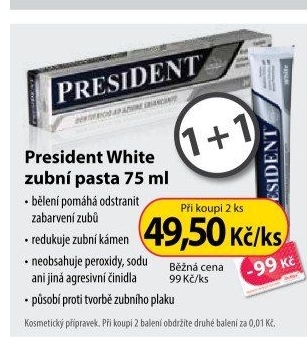 Pasta na zuby White PresiDENT