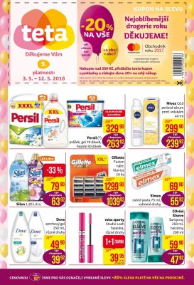 akční leták Teta drogerie 3.5.2018-12.5.2018