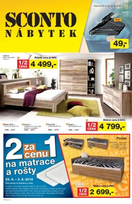 akční leták Sconto nábytek 23.5.2018-12.6.2018