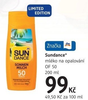 Mléko na opalování OF 50 Sundance