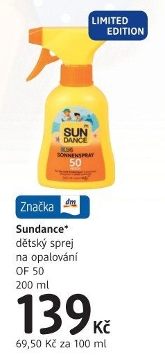 Sprej dětský na opalování OF 50 Sundance