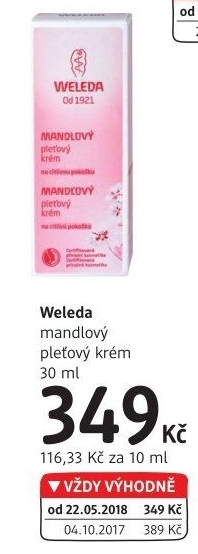 Krém pleťový mandlový Weleda