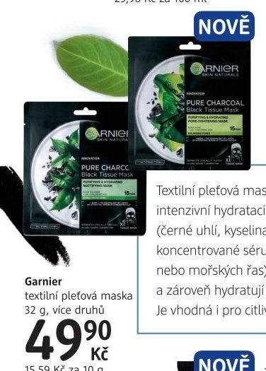 Textilní pleťová maska Garnier