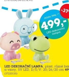 Led dětská lampa