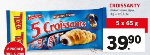 Croissant s náplní Jean Pierre Maitre