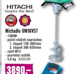 Míchadlo stavebních materiálů Hitachi UM16VST