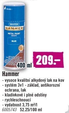 Barva na kov Hammer Maston