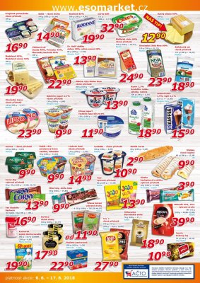 akční leták ESO MARKET 6.6.2018-17.6.2018