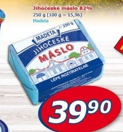 Máslo Jihočeské Madeta