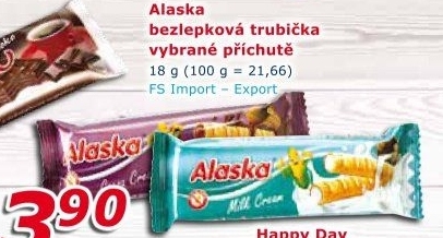 Trubičky bezlepkové Alaska