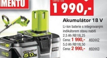 Akumulátor RB18L25 Ryobi