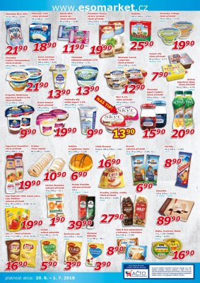akční leták ESO MARKET 20.6.2018-1.7.2018
