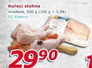 Kuřecí stehna mražená DZ Klatovy