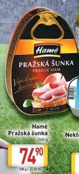 Pražská šunka Hamé Vynikající kvalita