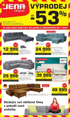 akční leták Jena nábytek 2.7.2018-15.7.2018