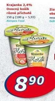Jogurt ochucený Ovocný košík Krajanka