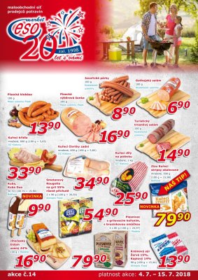 akční leták ESO MARKET 4.7.2018-15.7.2018
