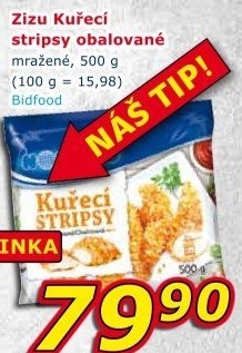 Kuřecí stripsy mražené Nowaco