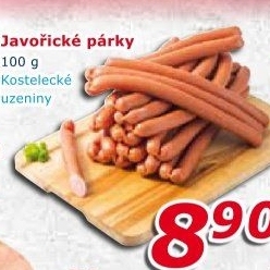 Párky javořické Kostelecké uzeniny