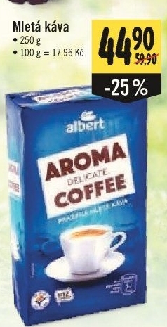Mleté kávy Albert