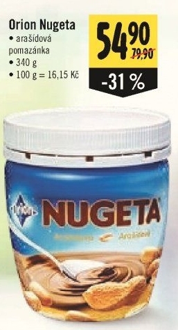 Čokokrém arašídový Nugeta Orion