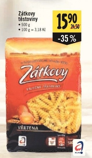 Těstoviny vaječné Zátkovy