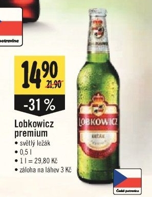 Pivo světlý ležák 12° Premium Lobkowicz