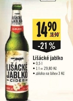 Cider Lišácké jablko Heineken