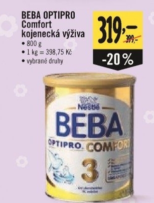 Mléčná výživa Beba Optipro Comfort Nestlé