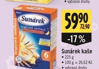 Kaše mléčná Sunárek