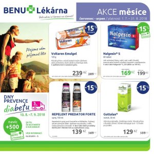 akční leták BENU Lékárna 1.7.2018-31.8.2018