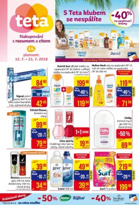 akční leták Teta drogerie 12.7.2018-21.7.2018
