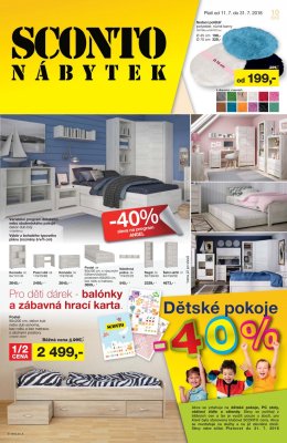 akční leták Sconto nábytek 11.7.2018-31.7.2018