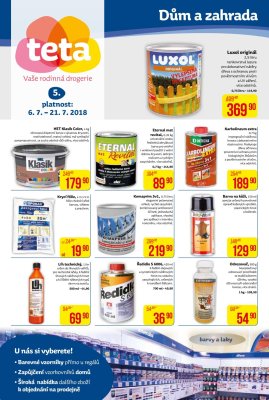 akční leták Teta drogerie 6.7.2018-21.7.2018