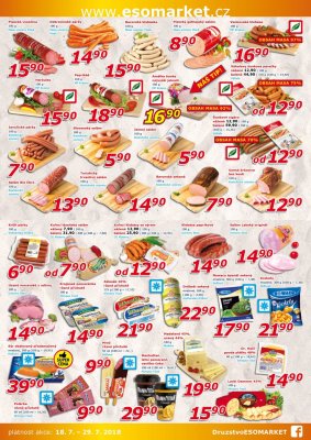 akční leták ESO MARKET 18.7.2018-29.7.2018