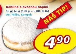 Kobliha s ovocnou náplní