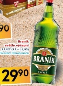 Pivo světlé výčepní 10° Braník
