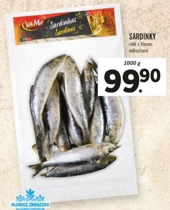 Sardinky mražené Sol&amp