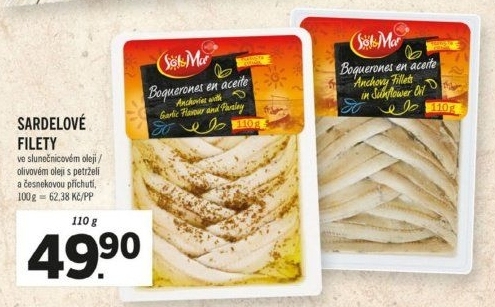 Sardel filety kořeněné v oleji Sol&amp